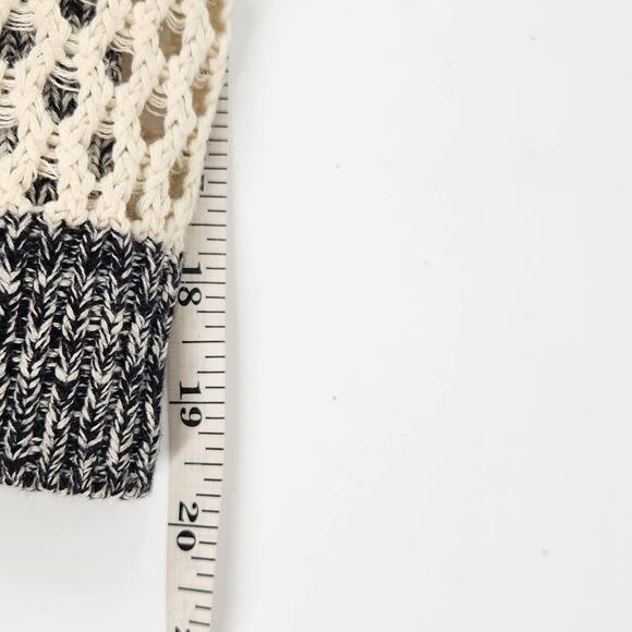 Urban Outfitters Zola Open Stitch Crop Sweater Size L Cream Boho Beachy Coastal - Picture 11 of 11